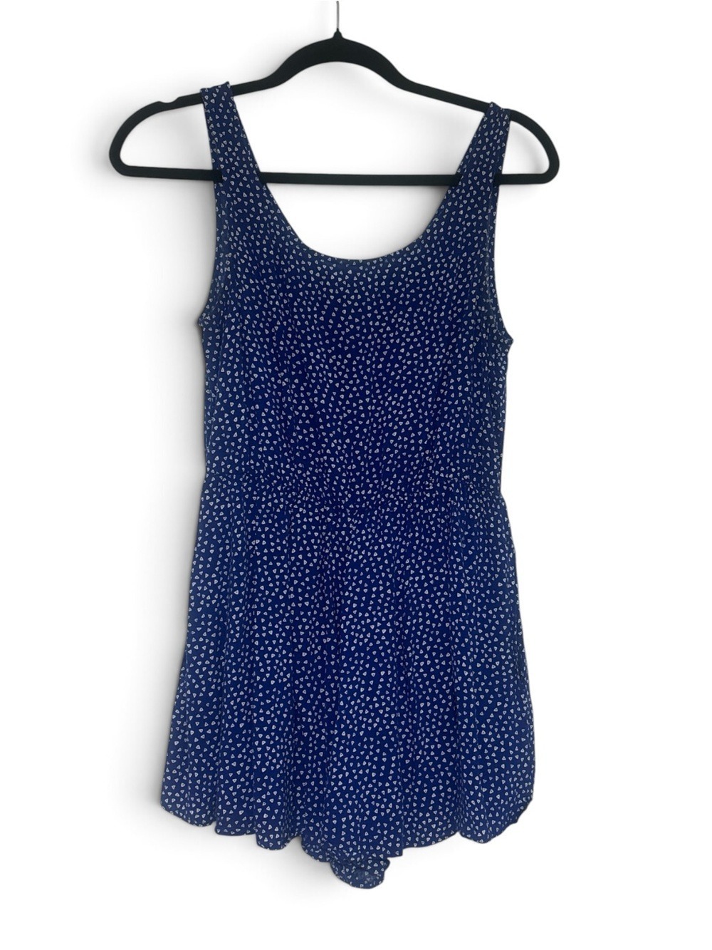 Mimi Chica Navy Blue Polka Dot Romper
